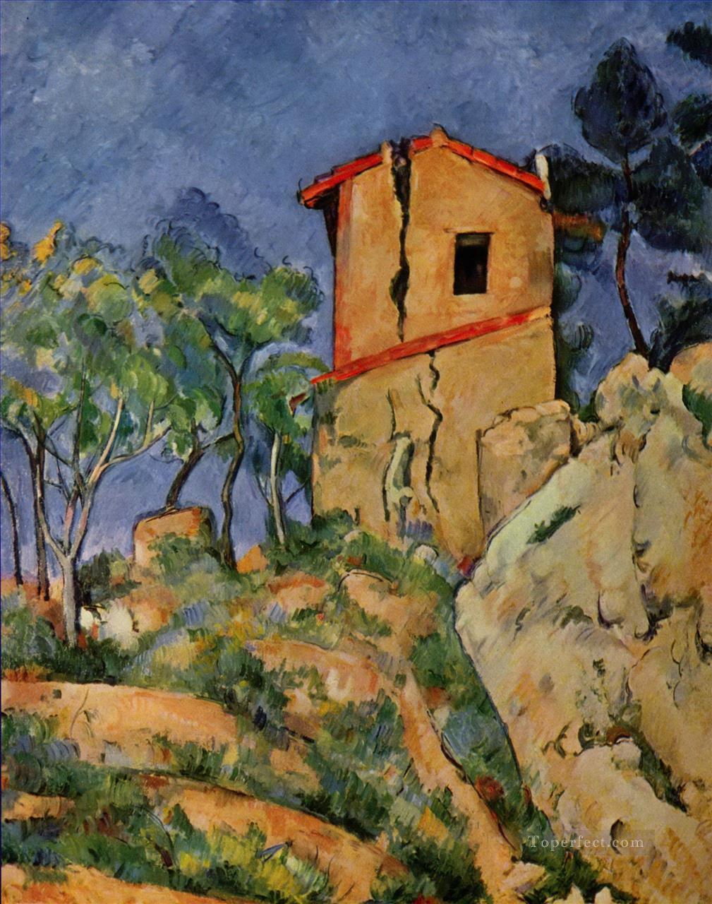 The House with Cracked Walls Paul Cezanne Oil Paintings